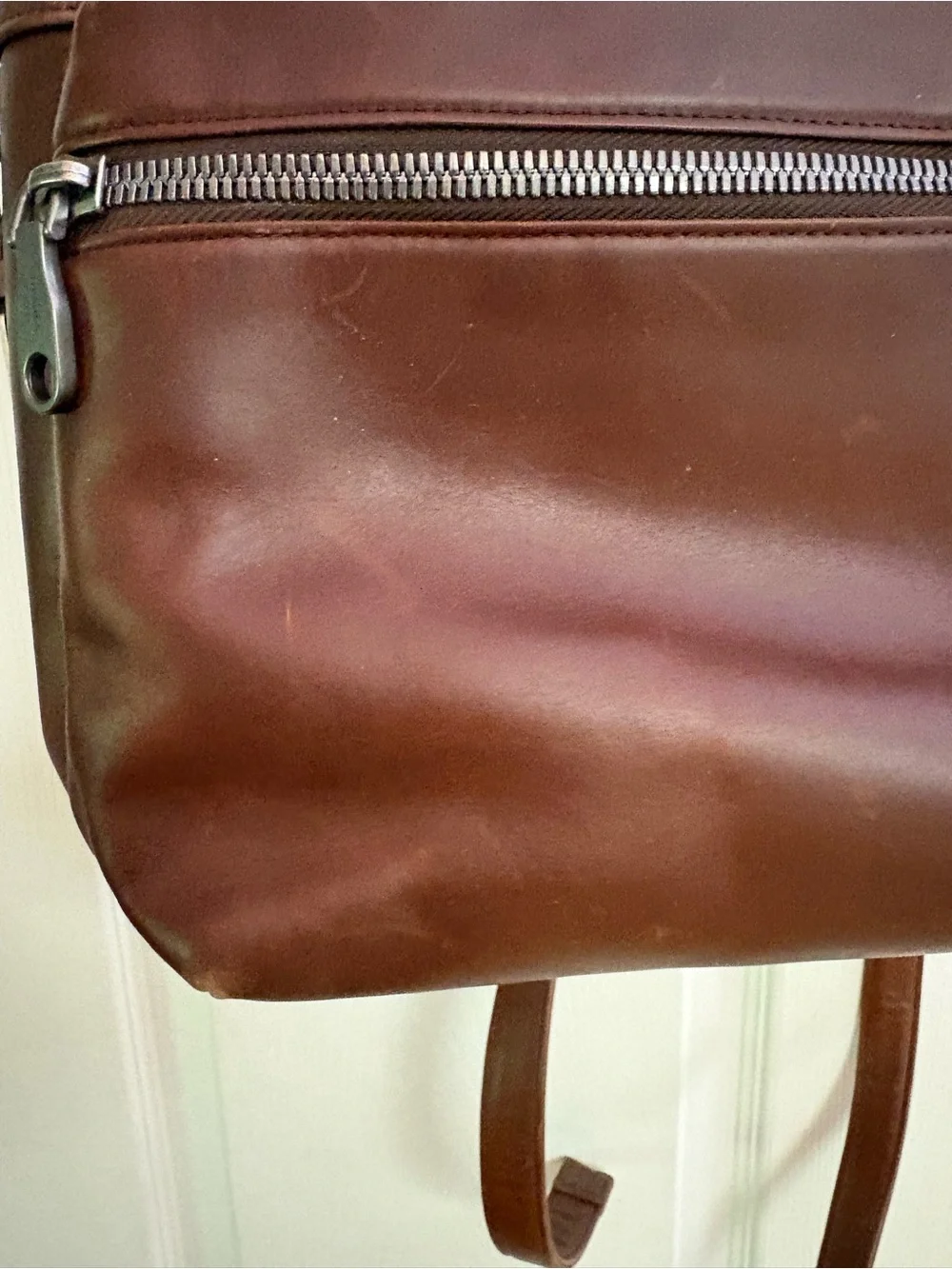 Shinola Brown Leather Backpack - Sleek Everyday Carry